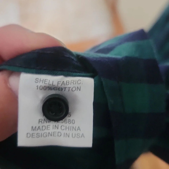 Tango Hotel Tartan Long Sleeve Plaid Shirt Black/green size MEDIUM - Picture 11 of 11